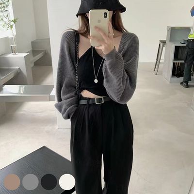 부드럽고 살짝 두툼 소재 볼레노 가디건  여성 카디건