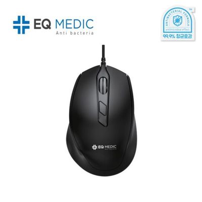 EQ medic SANITIZE M3 블랙 항균유선 마우스(WC0B1CD)