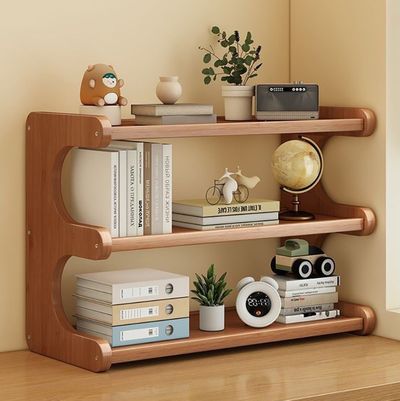 다용도 뱀부원목 정리 선반 2size