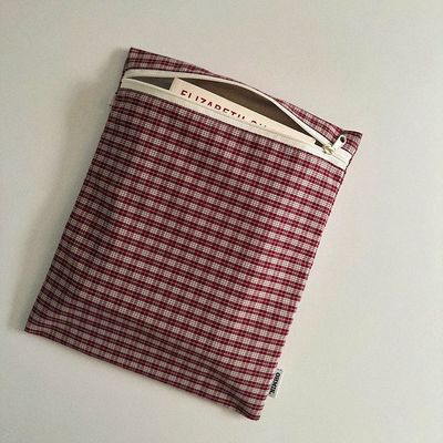 iPad Book Pouch - Red Check