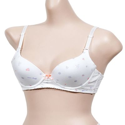 감각적인 형광리본 패턴 내츄럴 몰드 와이어 B컵 브라(WFJ69KJ)