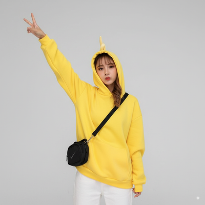 여성 텔레토비 후드티 4color 루즈핏 빅사이즈
