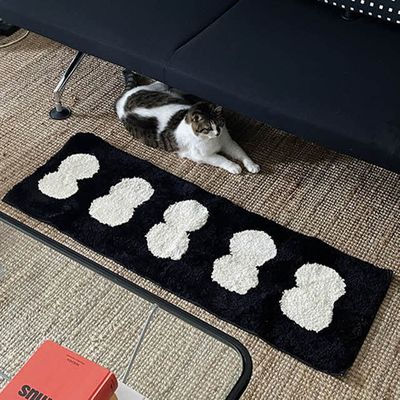 버블 롱러그 논슬립 포인트 방석 러그 120x40cm