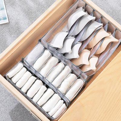 메쉬 반투명 속옷 양말 수납 정리 서랍칸막이 (6칸)
