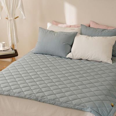 아밍 아린 피그먼트 워싱 양모 차렵이불 침대패드 Q