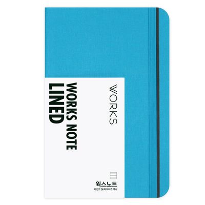 웍스 하드커버 유선노트-라인드 맥시(A5) 06 터쿼이즈