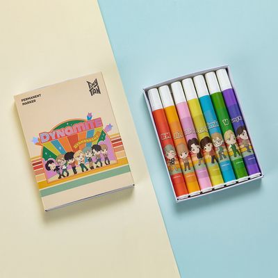 [모나미] TinyTan 유성매직 7본입 엽서 세트 Dynamite