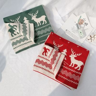 크리스마스 루돌프 사슴 커플 목도리