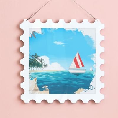 np634-행잉액자_이곳이지상낙원(우표중형)