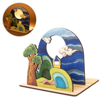 (미술샘) DIY 우드공예 보름달 만들기