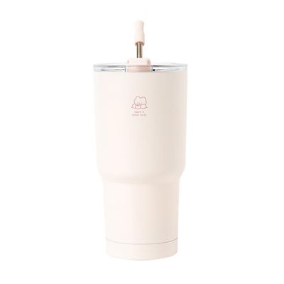 아트박스 빨대형 텀블러 핑크540ml