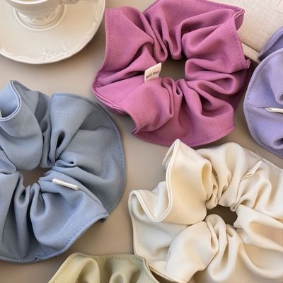 여성 심플 레인보우 곱창 밴드 헤어끈 머리끈