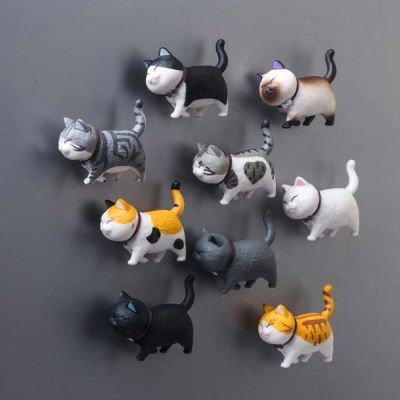 요염뚱냥이 고양이 패밀리 냉장고 자석 9개세트