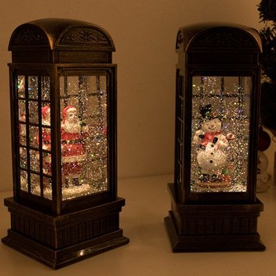  8814 공중전화 LED 워터볼 오르골 2종