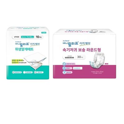 애니릴리프_깔개매트 1팩+속기저귀 라운드형 1팩