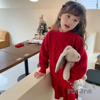 크리스마스 여아 레드 아동 원피스(WFGF62Y)