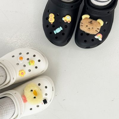 호랑이 병아리 슈즈 신발 참 파츠 5p세트 자비츠 장식