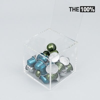 THE100% 네스프레소 호환 캡슐 커피 보관함 아크릴 빅큐브 L 홀더 거치대 돌체구스토 버츄오 일리