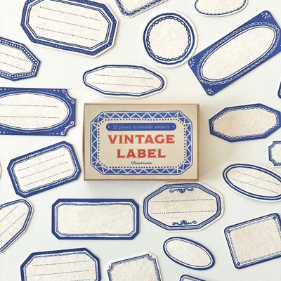 리무버블 스티커팩 : Vinatage label