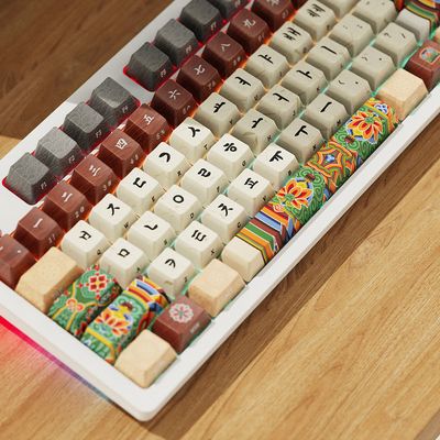 시이닷 화이트 단청 유선 LED 기계식 키보드