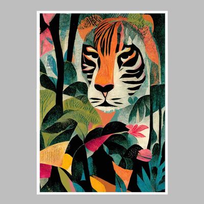 슬림 인테리어액자 Jungle Tiger A2사이즈(WFG1MWF)