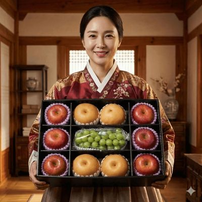 [자연예서] 명품 혼합 2호 과일선물세트(사과6+배4+샤
