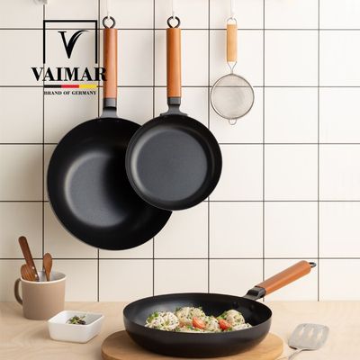 바이마르 우드손잡이 블랙빈 스텐 후라이팬 3종세트