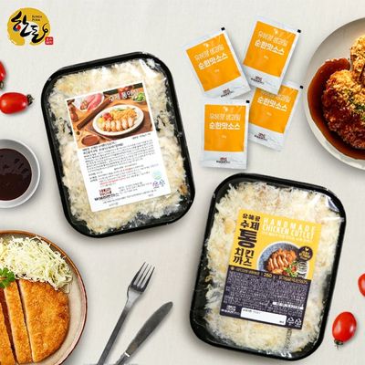 안심돈까스 4장+치킨까스 4장+수제생과일맛소스 4개
