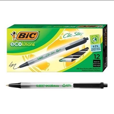 [BiC]ClicSticecolutions 볼펜(1.0mm)블랙/ECSBLK-B12