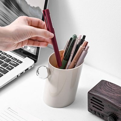 빨간코 대용량 연필꽂이 데스크탑 보관함