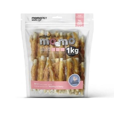반려견 모모 사사미 우유치킨껌1kg 애견 노즈워크 육포 건조 간식 특식 생일잔치 오래먹는간식 보상 훈련(WFOMDEA)