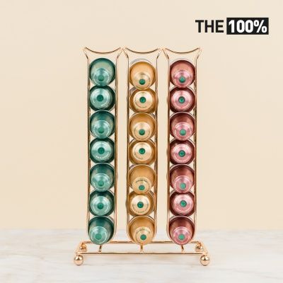 THE100% 네스프레소 호환 캡슐커피 보관함 3열 베이직타워 42구 홀더 거치대