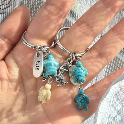 빈티지 거북이 미니어쳐 키링 키홀더 열쇠고리 커플 장식(WFH995N)