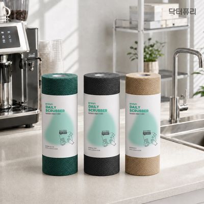 닥터퓨리 일회용수세미 대형 60매 4입 (색상선택)