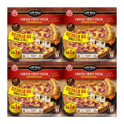 오뚜기 페퍼로니 디럭스 치즈 크러스트 피자 510g 4개