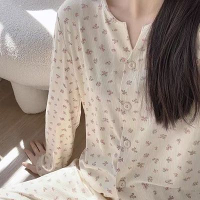 플로럴 소프트 홈웨어 잠옷세트