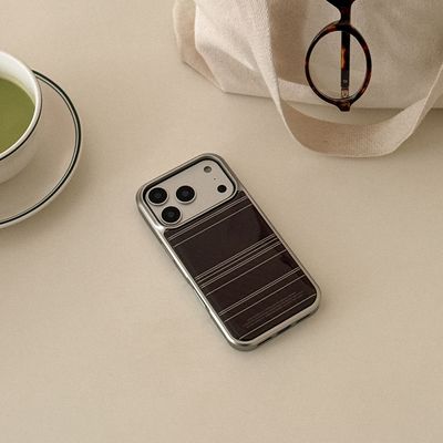 ticking stripe 디자인 [실버 맥세이프 범퍼케이스]