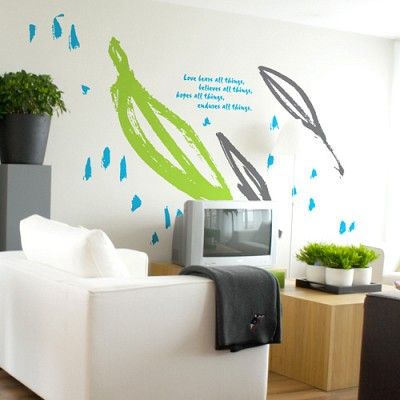 그린데이 (반제품C타입) 그래픽스티커 나뭇잎 포인트 시트지