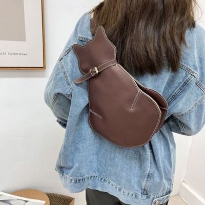 가방 고양이 백팩 패션 크로스 용 외출 룩 백 경량 데일리 슬링 귀여운 캐릭터(WFLRMXB)