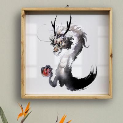 ta446-우드프레임액자_풍수용수묵화(중형)