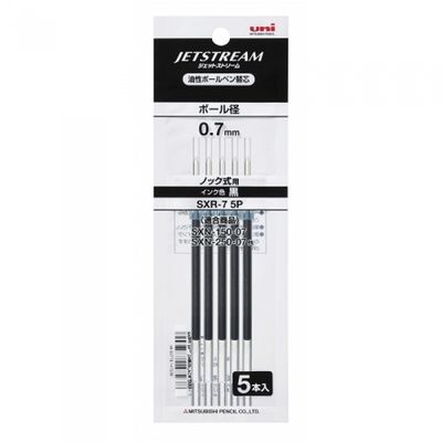 제트스트림 단색용 리필심 0.7mm 블랙 5개입