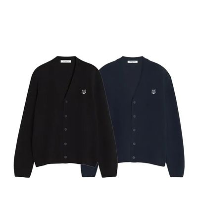 메종키츠네 그레이폭스 헤드 가디건