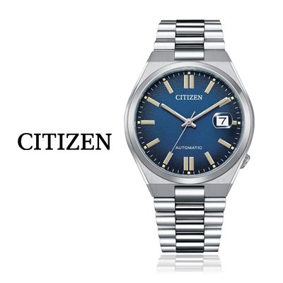 시티즌 클래식 옴므 오토매틱 메탈시계 네이비실버