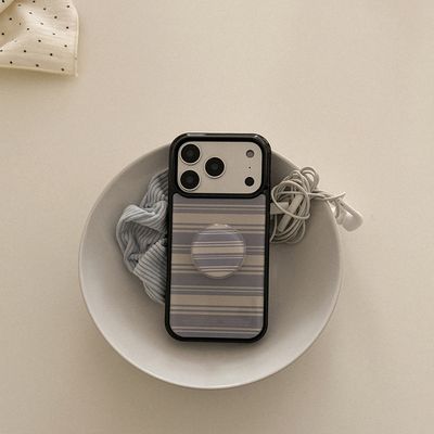 ticking stripe 디자인 [블랙 에폭시 범퍼케이스]