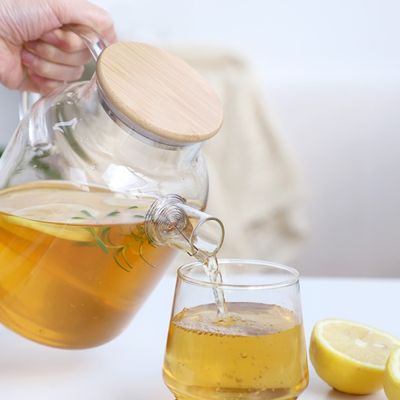 샘 우드 뚜껑 내열유리 티포트 1.8L