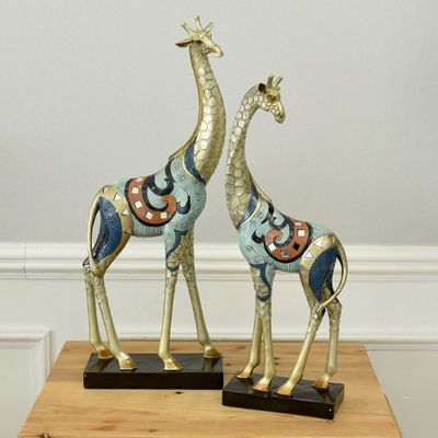 데일리데코 지프 골드 기린 장식 1쌍(WB1816A)