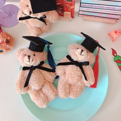 학사모 졸업 볼터치 곰돌이 인형 키링