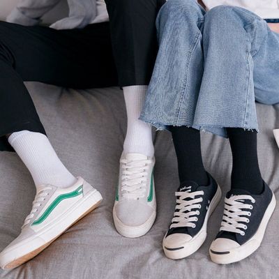 여성 긴목 양말 장목 무지 학생 긴목양말(W9B5ADF)