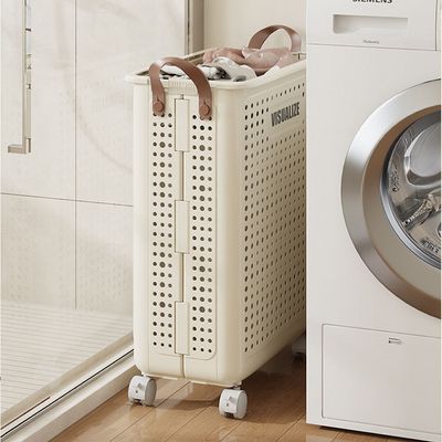 틈새 세탁바구니 폴딩 슬림 틈새바구니 세탁함 R120