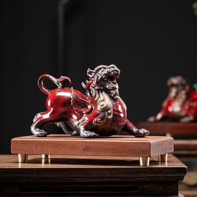 건강 효도 개업선물 천록수 도자기 재물상 나무판추가